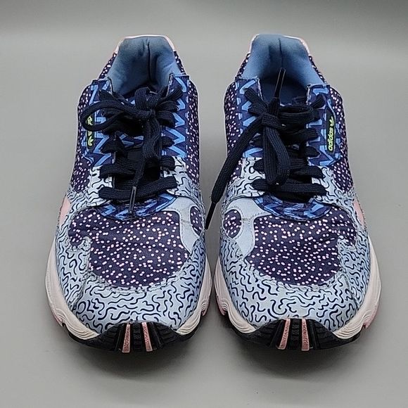 NEW Adidas Falcon Out Loud Graphic Satin Blue Pink - Picture 3 of 8